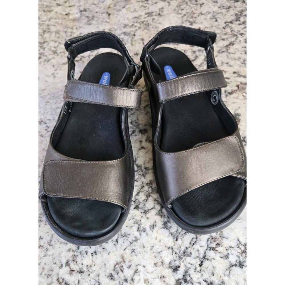 Wolky Jewel Leather Adjustable Open Toe Comfort Sandals Shoe Womens US Size 8